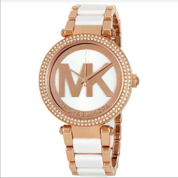 COPY - ๐บ๐NWT Authentic Michael Kors White Rose Gold๐บ๐ - Picture 1 of 4